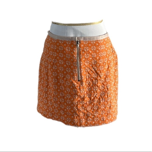 Fossil Orange Cotton Canvas Mini Skirt | US 6 - Picture 2 of 5